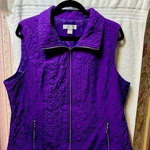 Women’s quilted purple vest